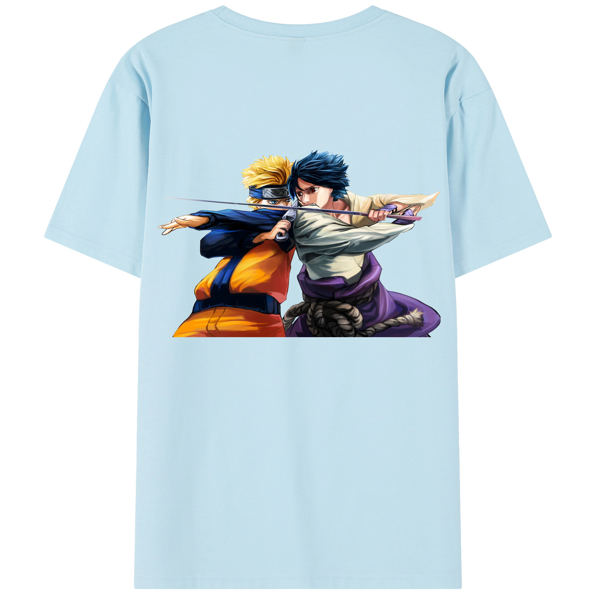 （画像用） NARUTO -ナルト- うずまき ナルト Uzumaki Naruto 綿100％半袖Tシャツ（背面プリント）